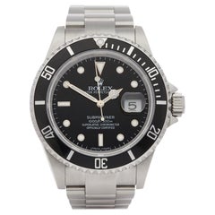 Used Rolex Submariner Date 16610 Men's Stainless Steel Watch