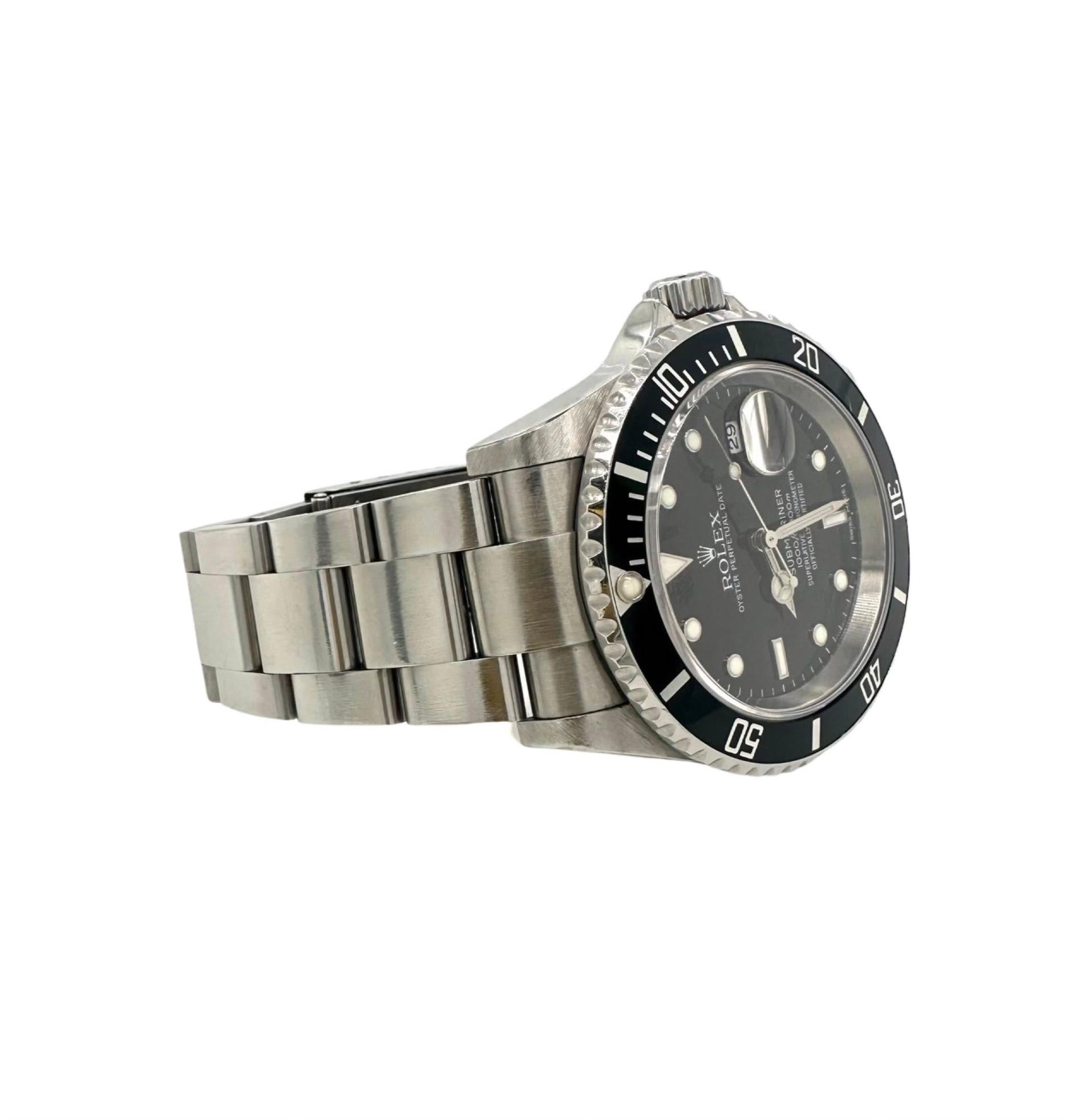 Rolex Submariner Date 16610 Edelstahl-Uhr im Zustand „Gut“ im Angebot in Miami, FL