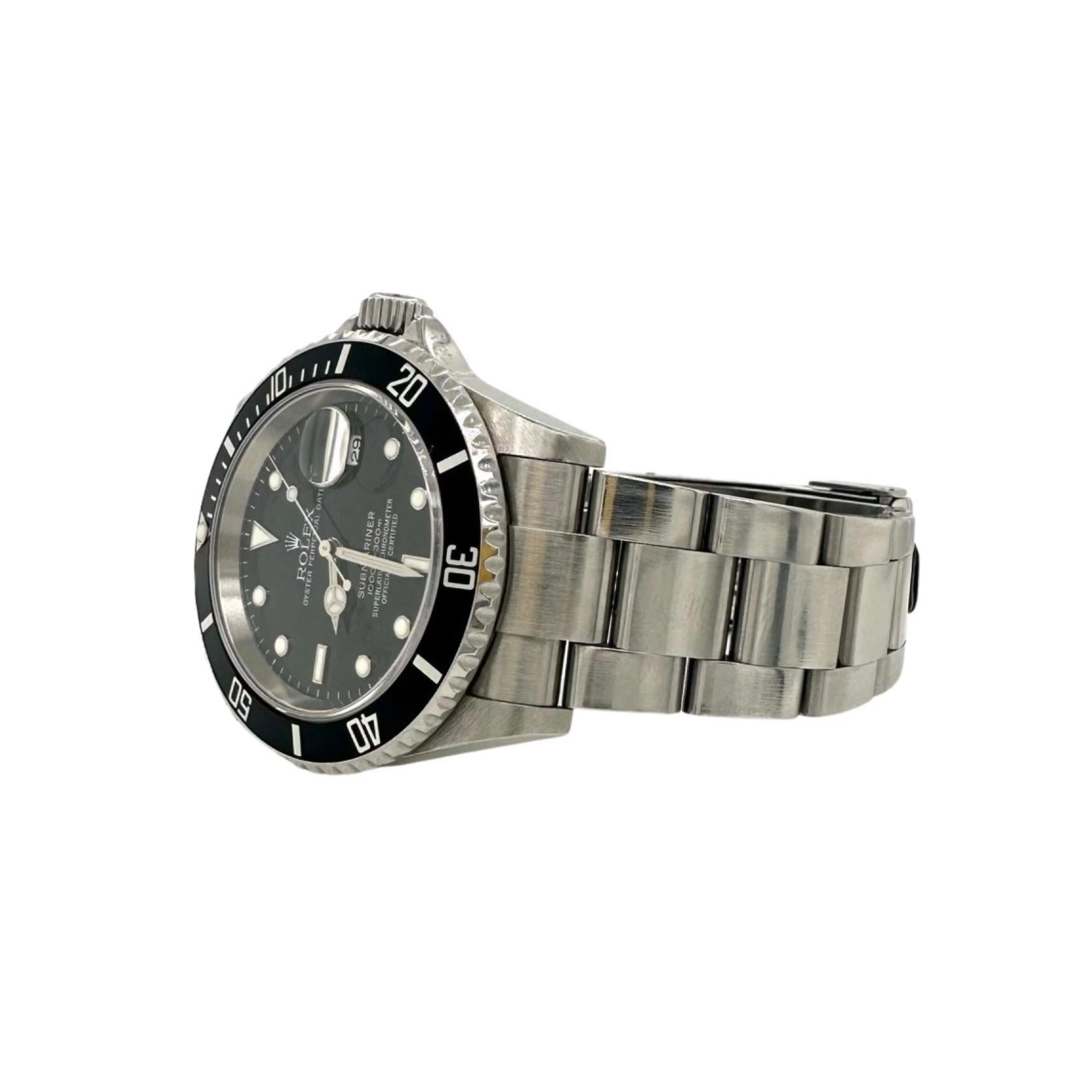 Rolex Submariner Date 16610 Edelstahl-Uhr für Damen oder Herren im Angebot