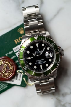 Rolex Submariner Date 16610LV Kermit NOS Stickered M Serial 2008