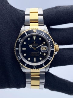 Rolex Submariner Date 16613 Black Dial Mens Watch Box Papers