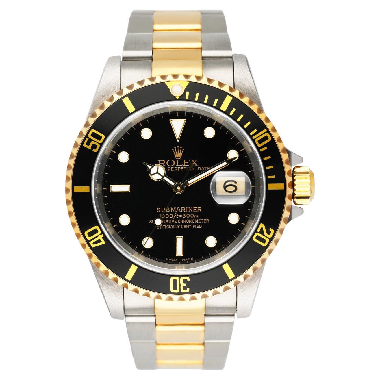 Rolex Submariner Date 16613 Black Dial Mens Watch in vendita