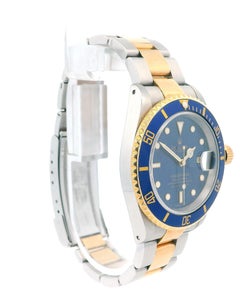 Rolex Submariner Date 16613 Quadrante Blu Orologio da Uomo Scatola Documenti e Documenti di Servizio