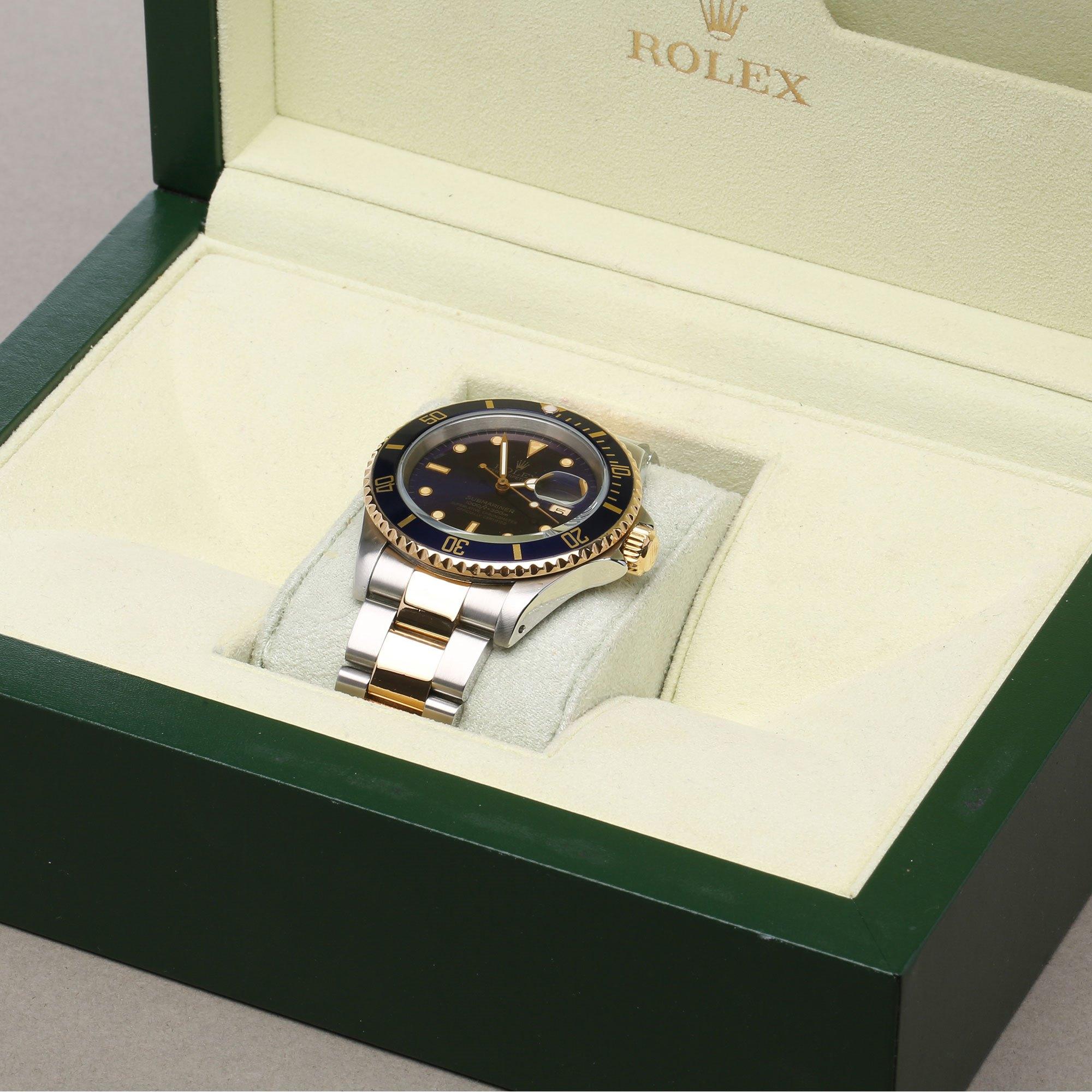 Rolex Submariner Date 16613 Men’s Stainless Steel and Yellow Gold Purple Watch 2