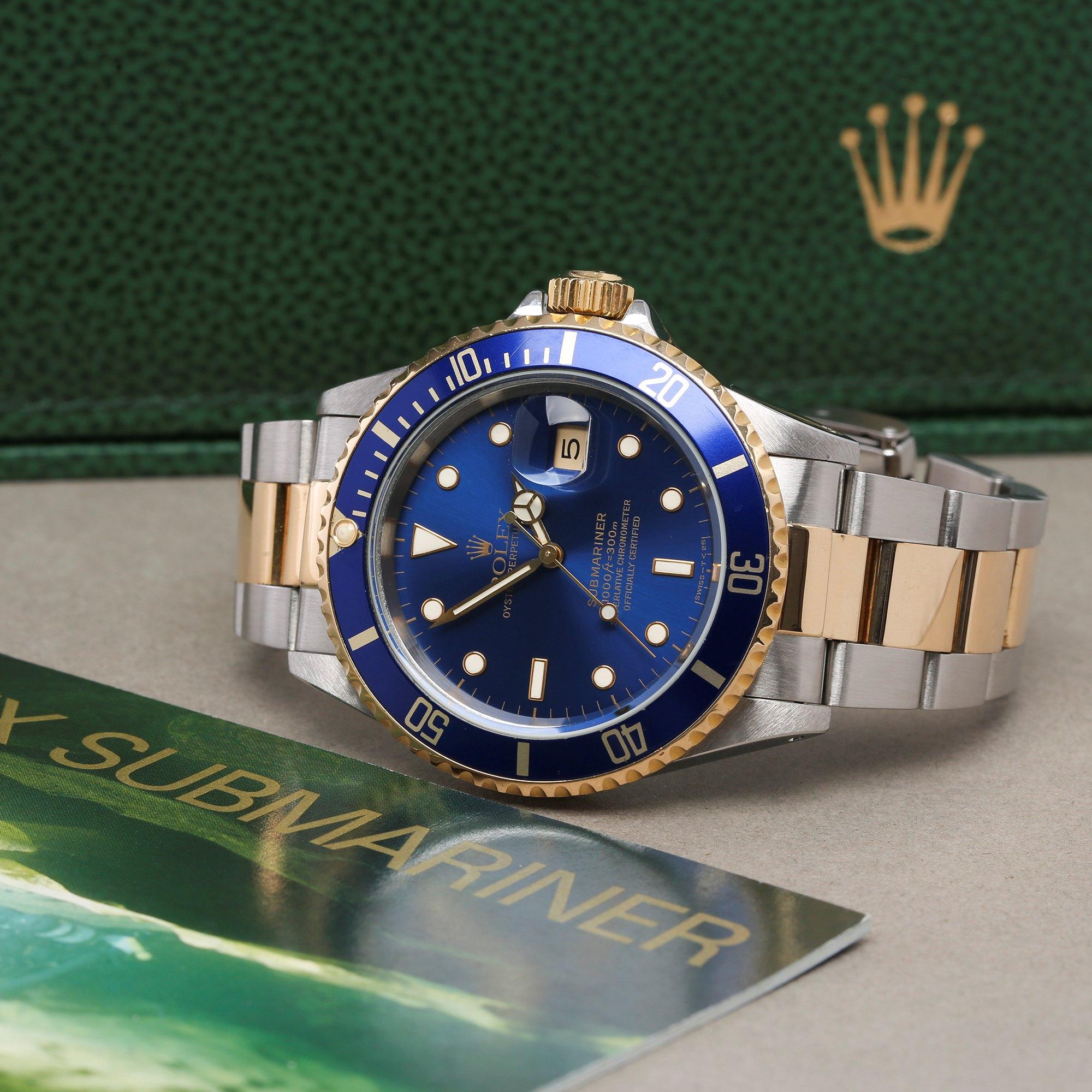 Rolex Submariner Date 16613 Men's Stainless Steel and Yellow Gold Watch 6