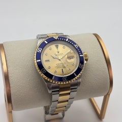 Rolex Sultan Submariner 16613 Two-Tone 40mm Champagne Serti Diamond Watch