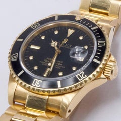 Rolex Submariner Date 16808 Black Nipple Dial Mens Watch Box Papers