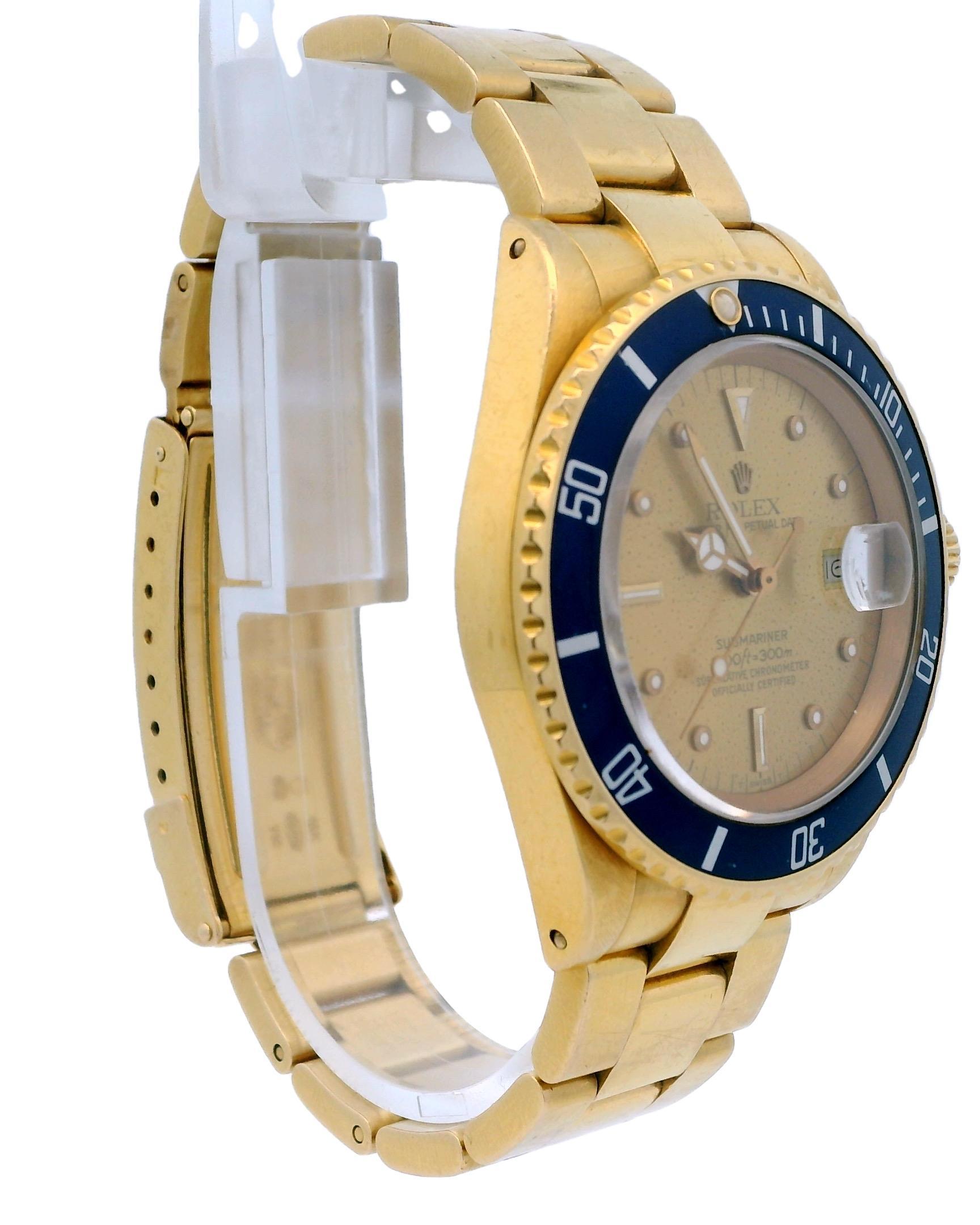 Women's or Men's Rolex Submariner Date 16808 Tropical Nipple Dial Men's Watch