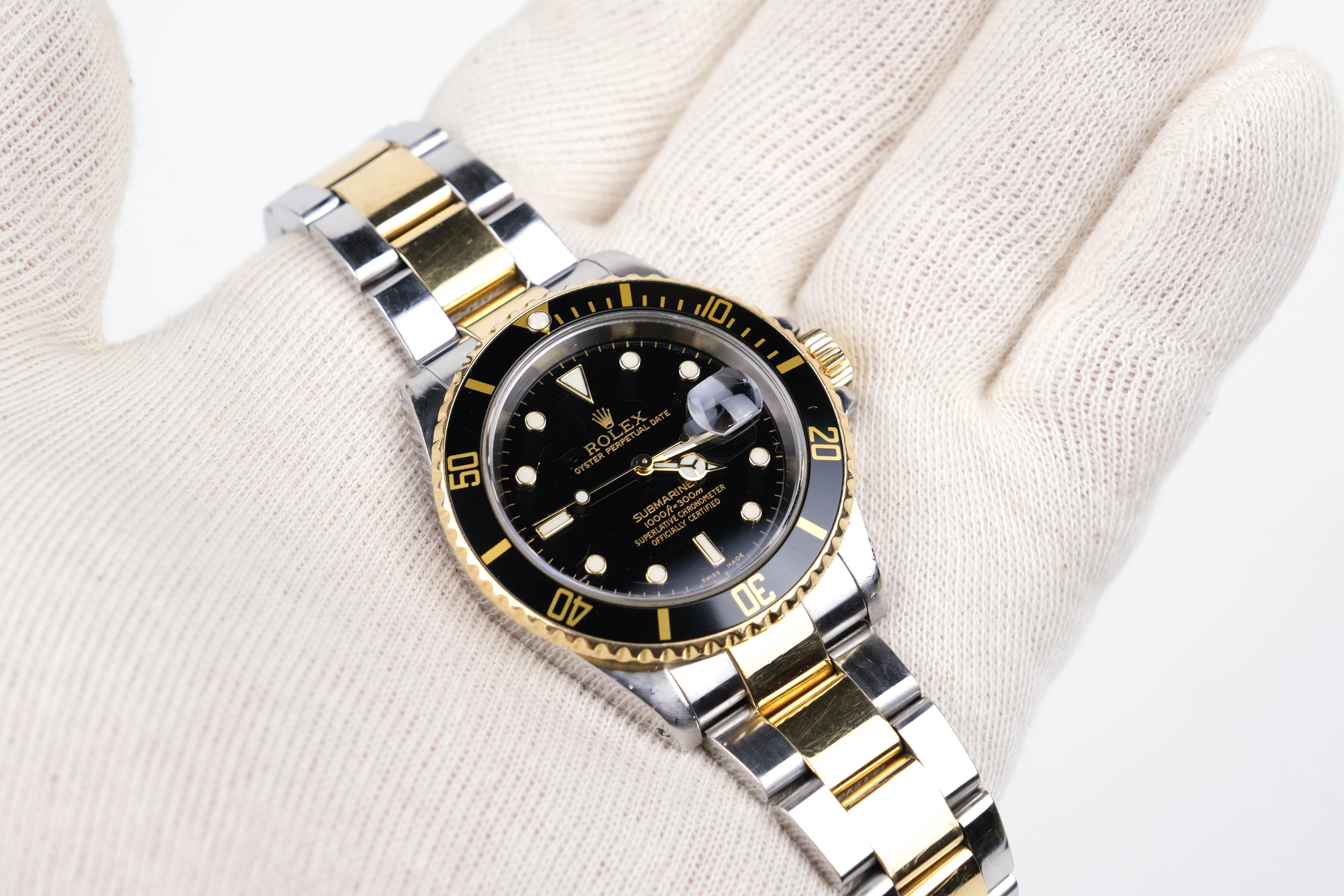 rolex submariner date 18k gold watch