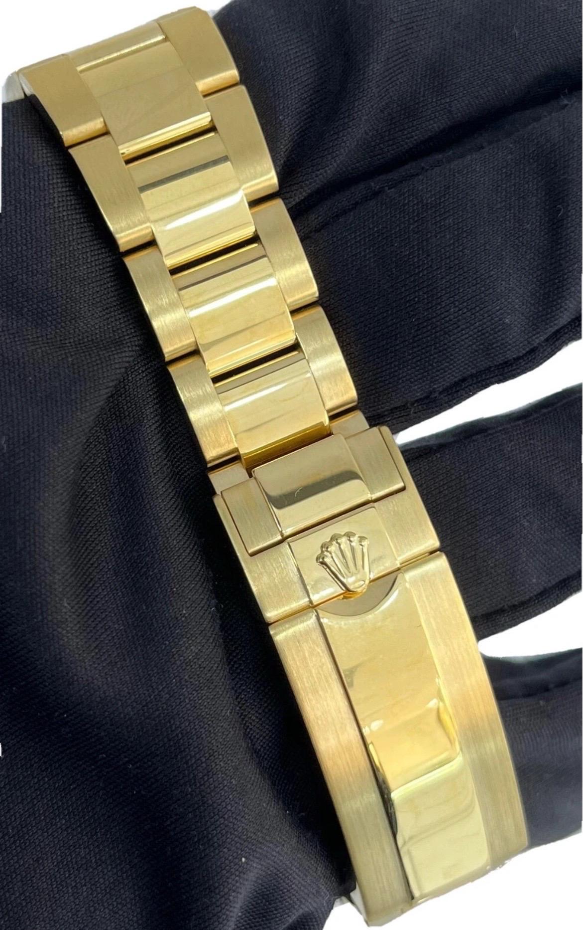 Rolex Submariner Date 18K Yellow Gold 40mm Blue Ceramic Oyster Watch 116618 For Sale 7