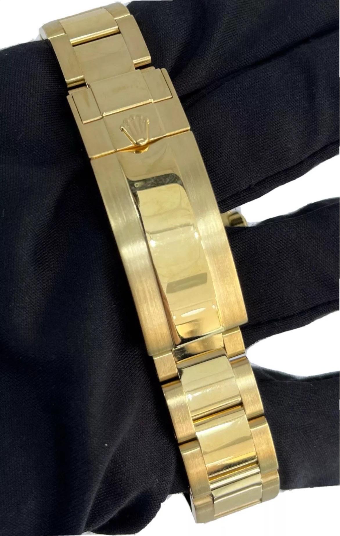 Rolex Submariner Date 18K Yellow Gold 40mm Blue Ceramic Oyster Watch 116618 For Sale 9