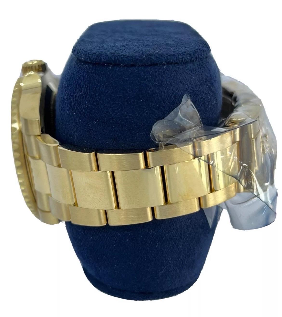 Rolex Submariner Date 18K Yellow Gold 40mm Blue Ceramic Oyster Watch 116618 For Sale 2