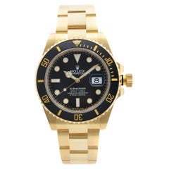 Rolex Submariner Date 18K Yellow Gold Ceramic Black Dial Watch 126618LN