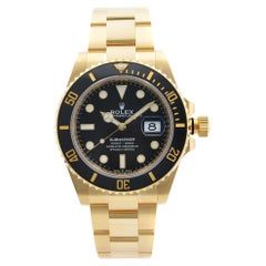 Rolex Submariner Date 18K Gelbgold Keramik-Uhr mit schwarzem Zifferblatt 126618LN