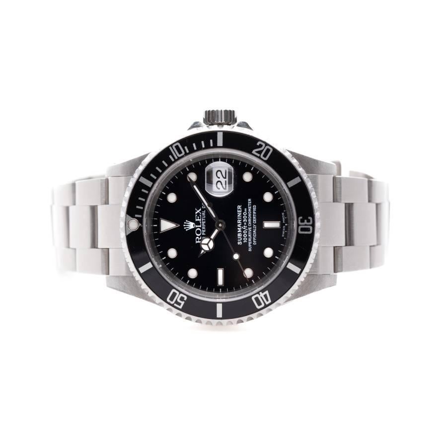 Rolex Submariner Date 40 Black Dial Stainless Steel Automatic Ref: 16610 2