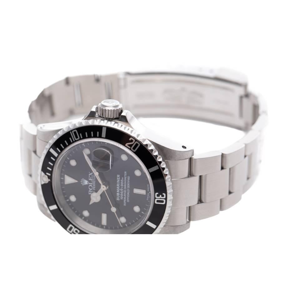 Rolex Submariner Date 40 Black Dial Stainless Steel Automatic Ref: 16610 3