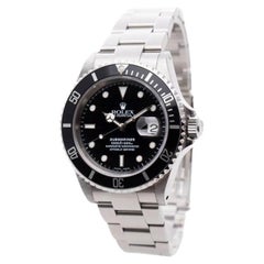 Rolex Submariner Date 40 Schwarzes Zifferblatt Edelstahl Automatik Ref: 16610