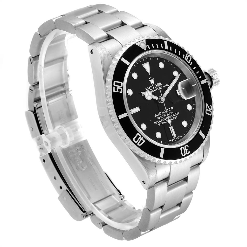 Rolex Submariner Date 40 Stainless Steel Automatic Men's Watch 16610 In Excellent Condition In Atlanta, GA