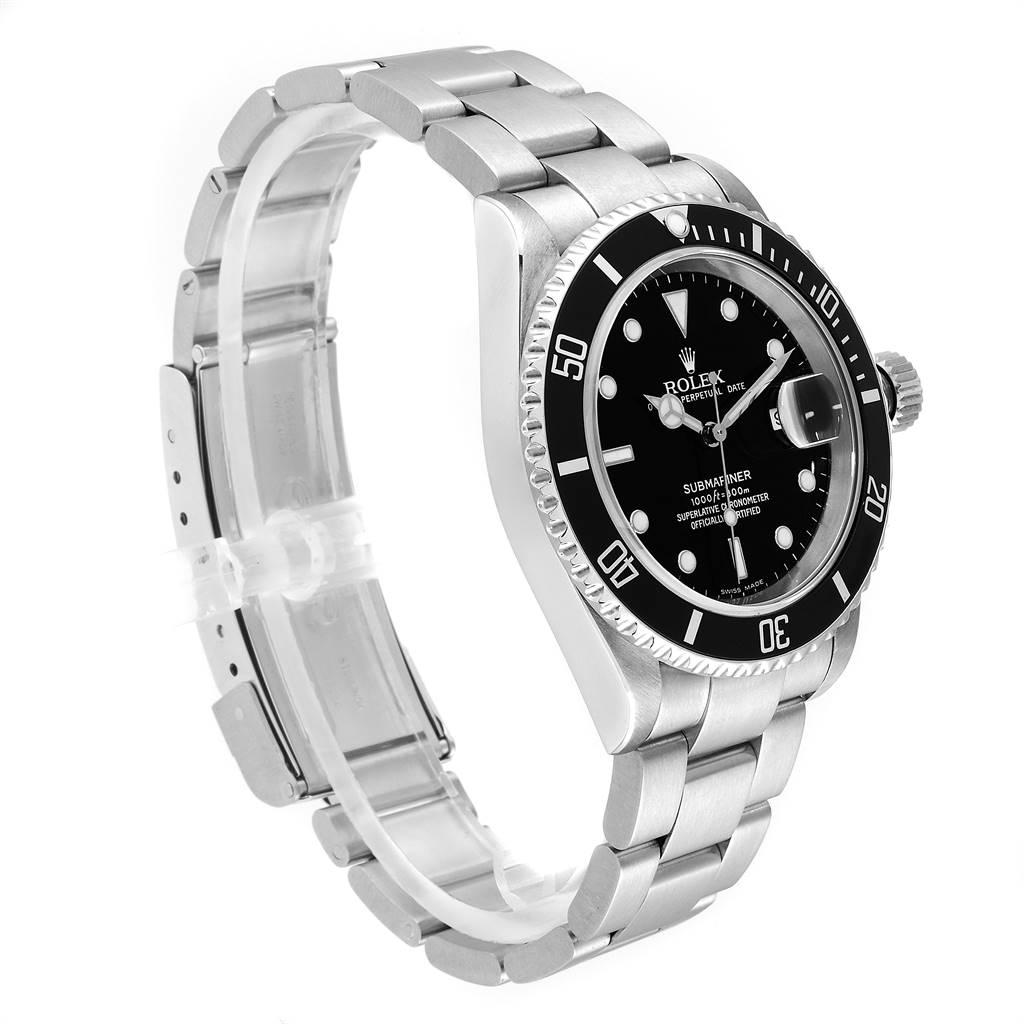 Rolex Submariner Date 40 Stainless Steel Automatic Men’s Watch 16610 In Excellent Condition For Sale In Atlanta, GA