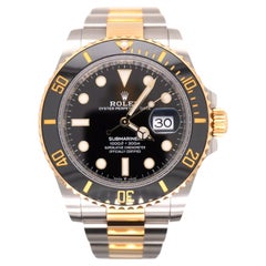 Rolex Submariner Date 40mm 18k Yellow Gold & Steel Black Oyster Watch 126613LN