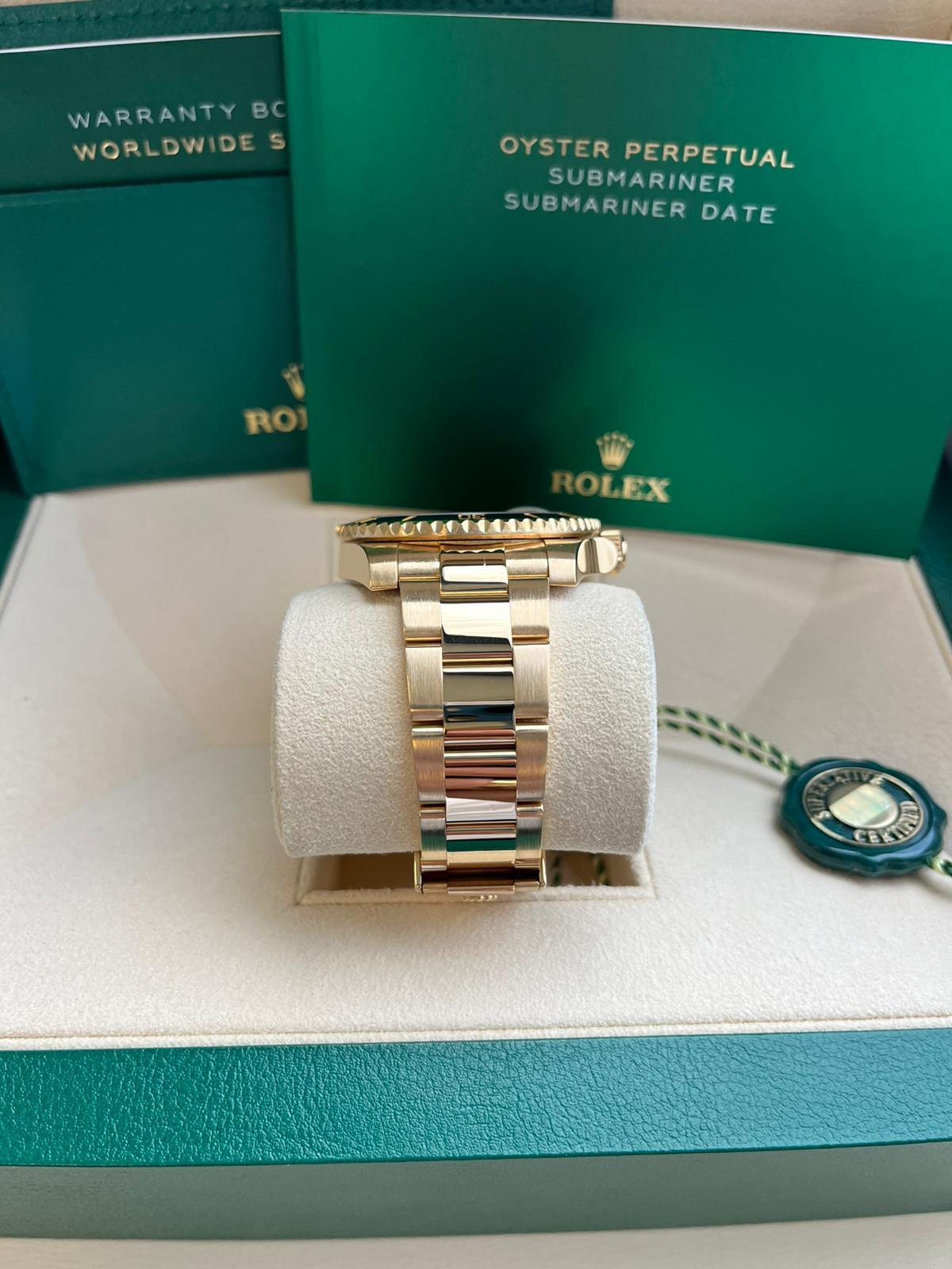Rolex Submariner Date 40mm Automático Oro Amarillo Esfera Negra Reloj Caballero 116618LN en venta 9