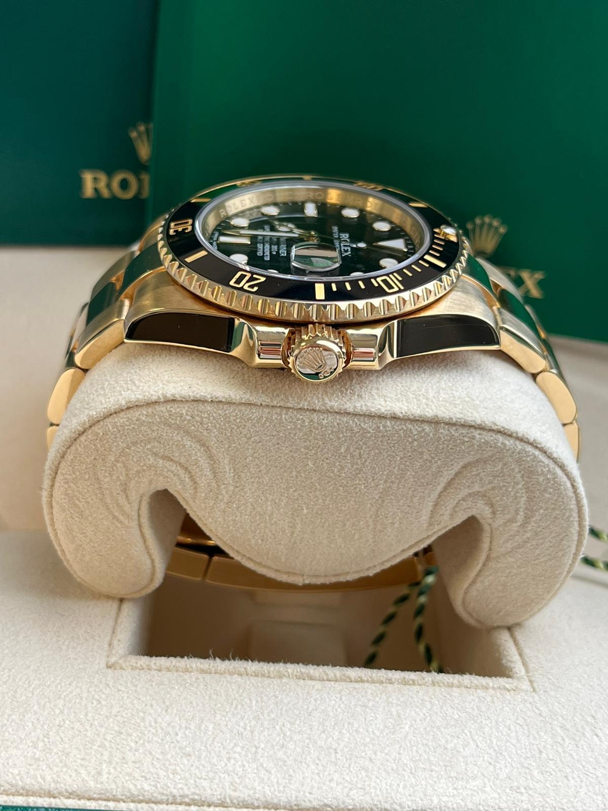 Rolex Submariner Date 40mm Automático Oro Amarillo Esfera Negra Reloj Caballero 116618LN en venta 12