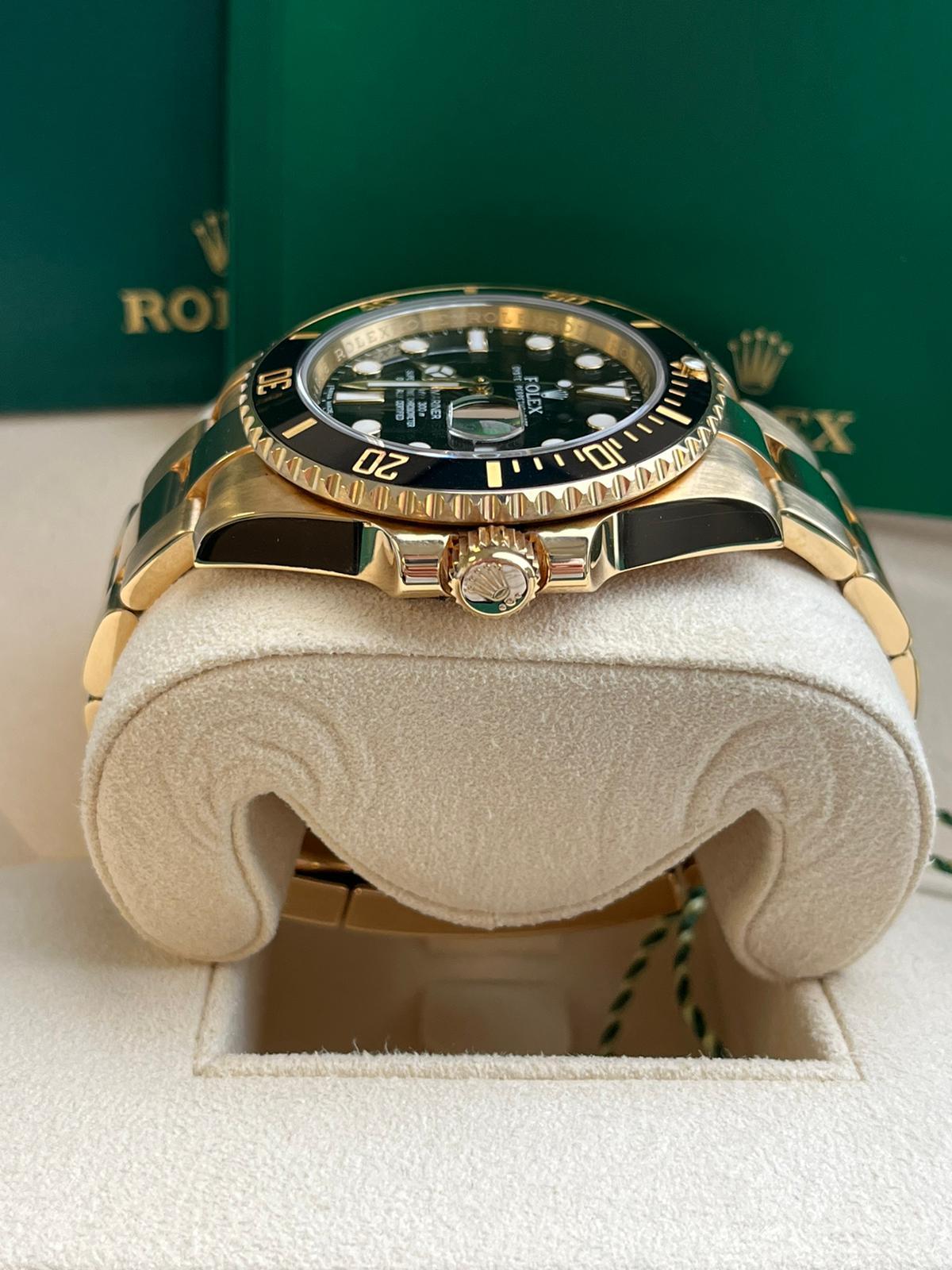 Rolex Submariner Date 40mm Automático Oro Amarillo Esfera Negra Reloj Caballero 116618LN en venta 13