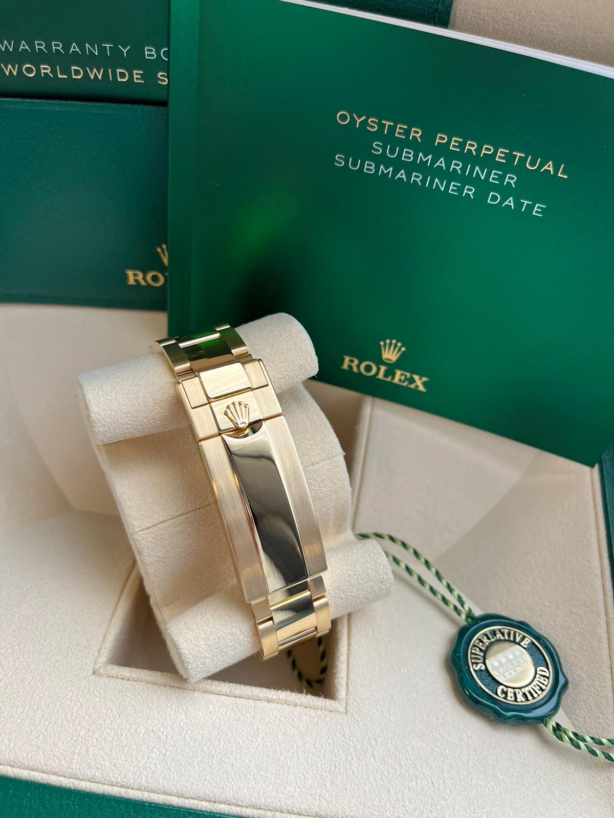 Rolex Submariner Date 40mm Automático Oro Amarillo Esfera Negra Reloj Caballero 116618LN en venta 14