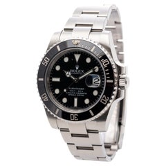 Used Rolex Submariner Date 40mm Black Ceramic Dial Oyster Steel Ref: 116610