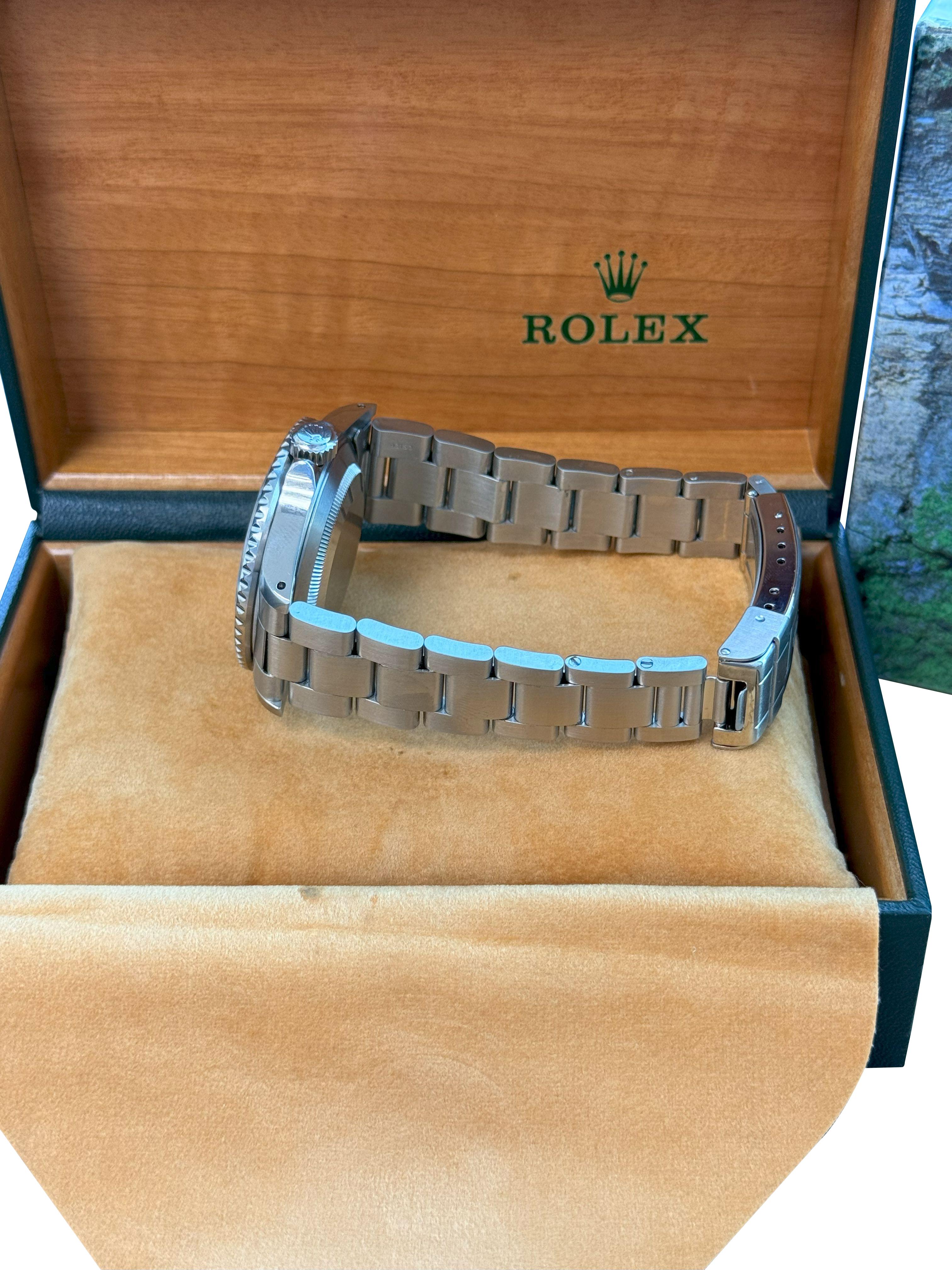 Rolex Submariner Date 40mm schwarzes Zifferblatt Edelstahl Automatikuhr 16610 im Angebot 10