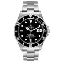 Rolex Submariner Date 40mm Quadrante Nero Acciaio Orologio Uomo 16610 Scheda Box