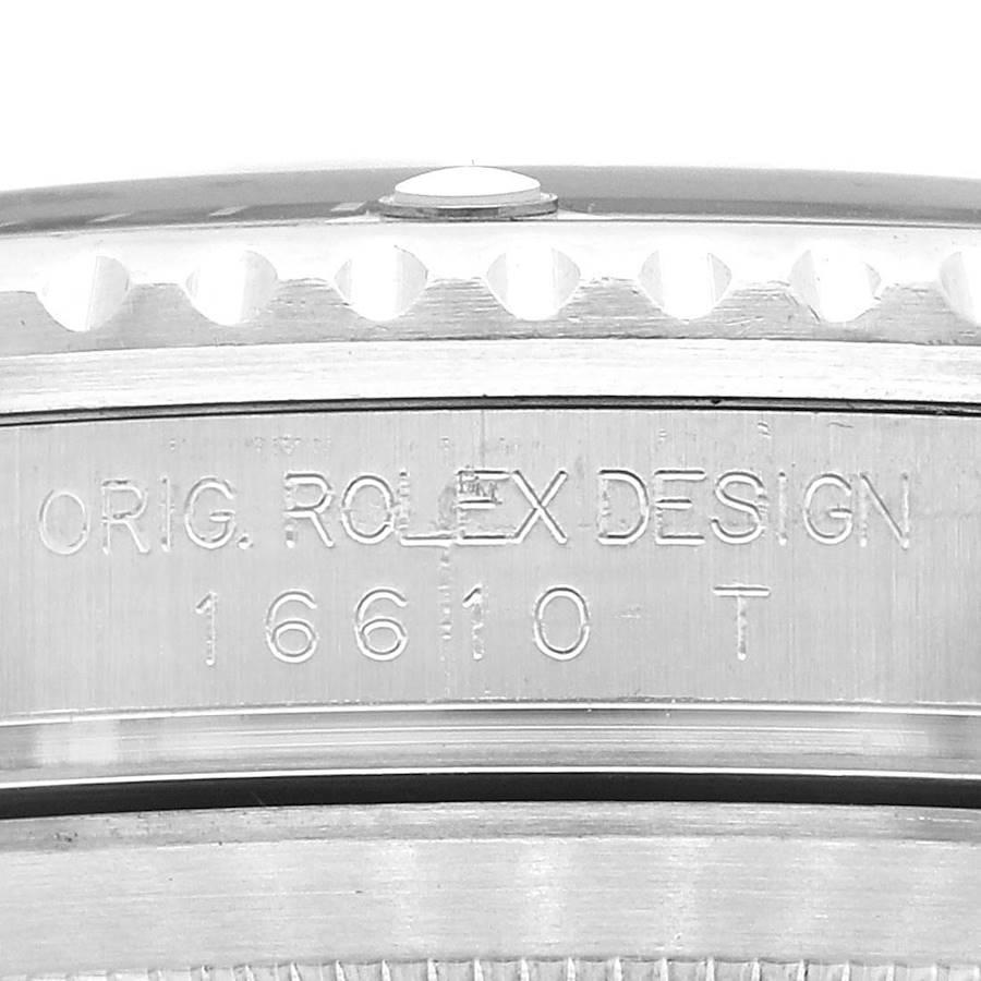 Rolex Submariner Date 40mm Schwarzes Zifferblatt Stahl-Herrenuhr 16610 Box Card im Angebot 4