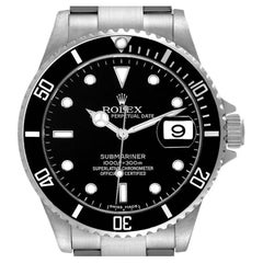 Rolex Submariner Date 40mm Schwarzes Zifferblatt Stahl-Herrenuhr 16610 Box Card