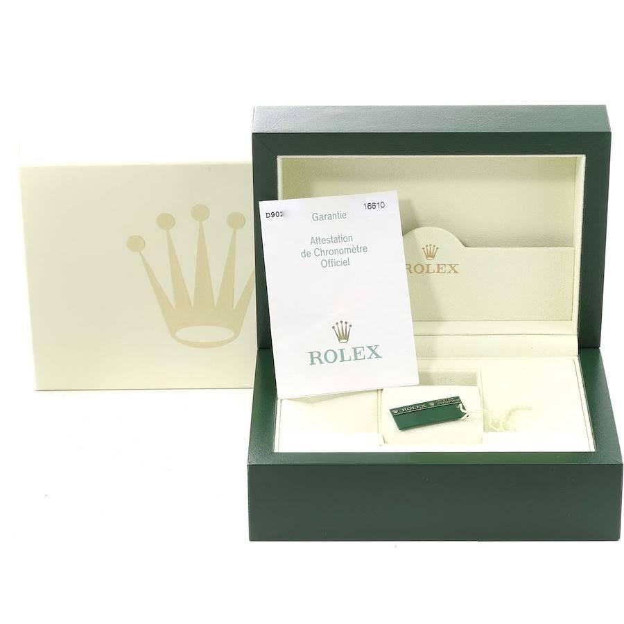 Rolex Submariner Date Black Dial Steel Mens Watch 16610 Box Papers 5