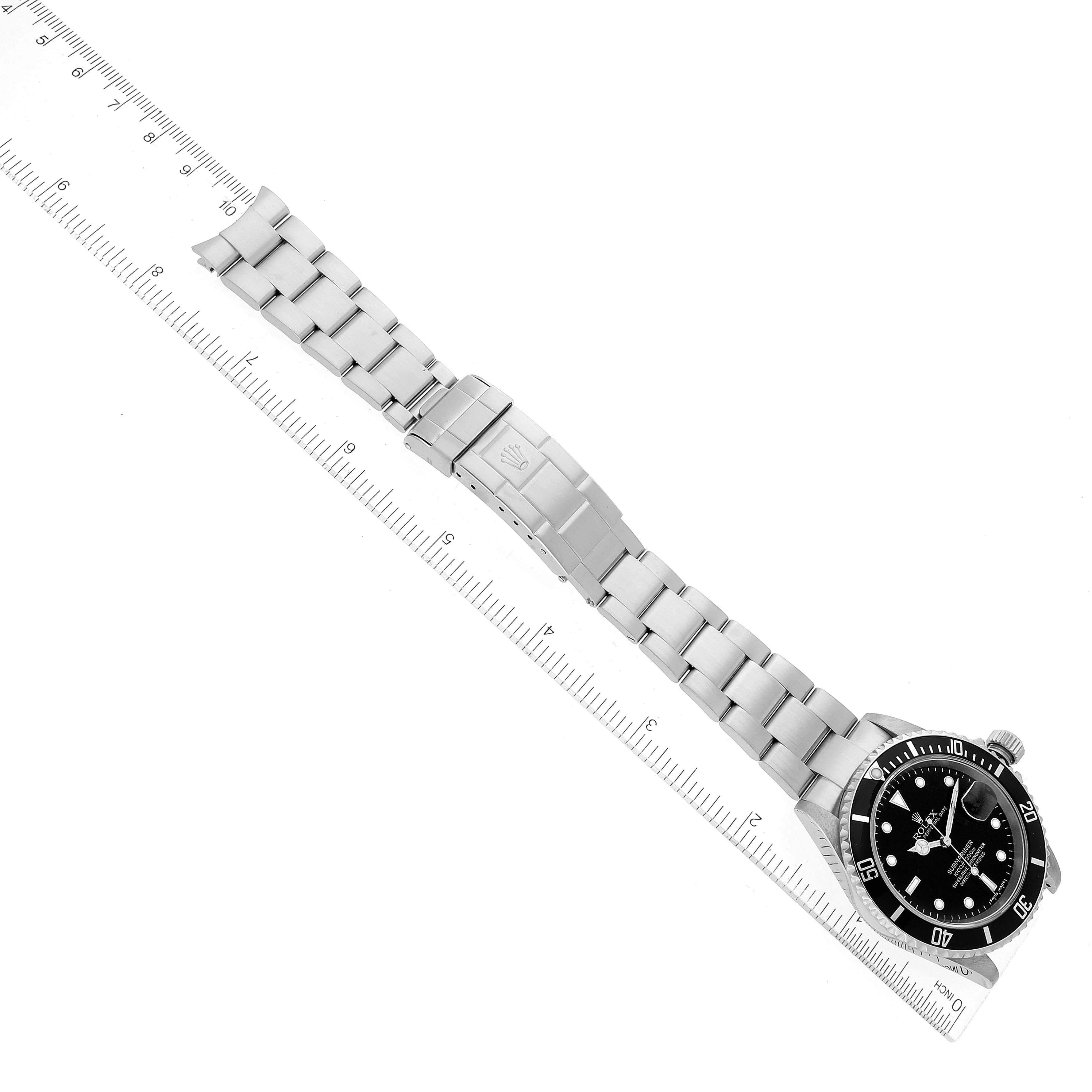 Rolex Submariner Date 40mm Black Dial Steel Mens Watch 16610 7