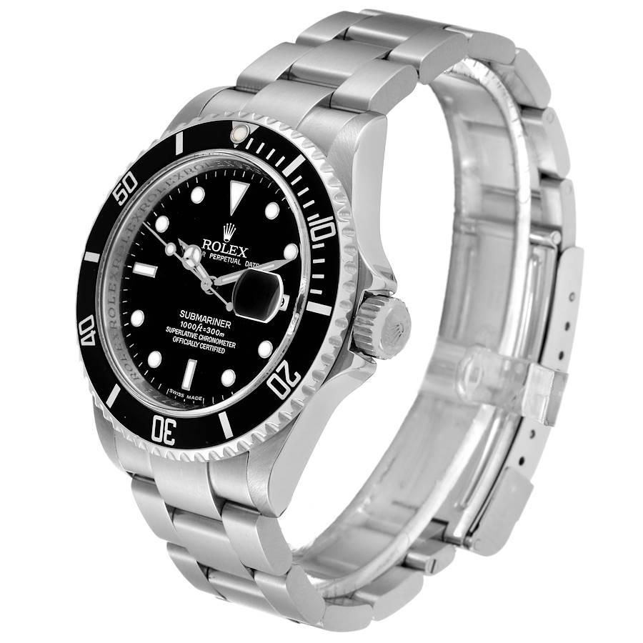 Rolex Submariner Date 40mm Black Dial Steel Mens Watch 16610 In Excellent Condition In Atlanta, GA
