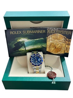 Rolex Submariner Date 40mm Blaues Zifferblatt Zweifarbige Goldstahl-Automatikuhr 16613