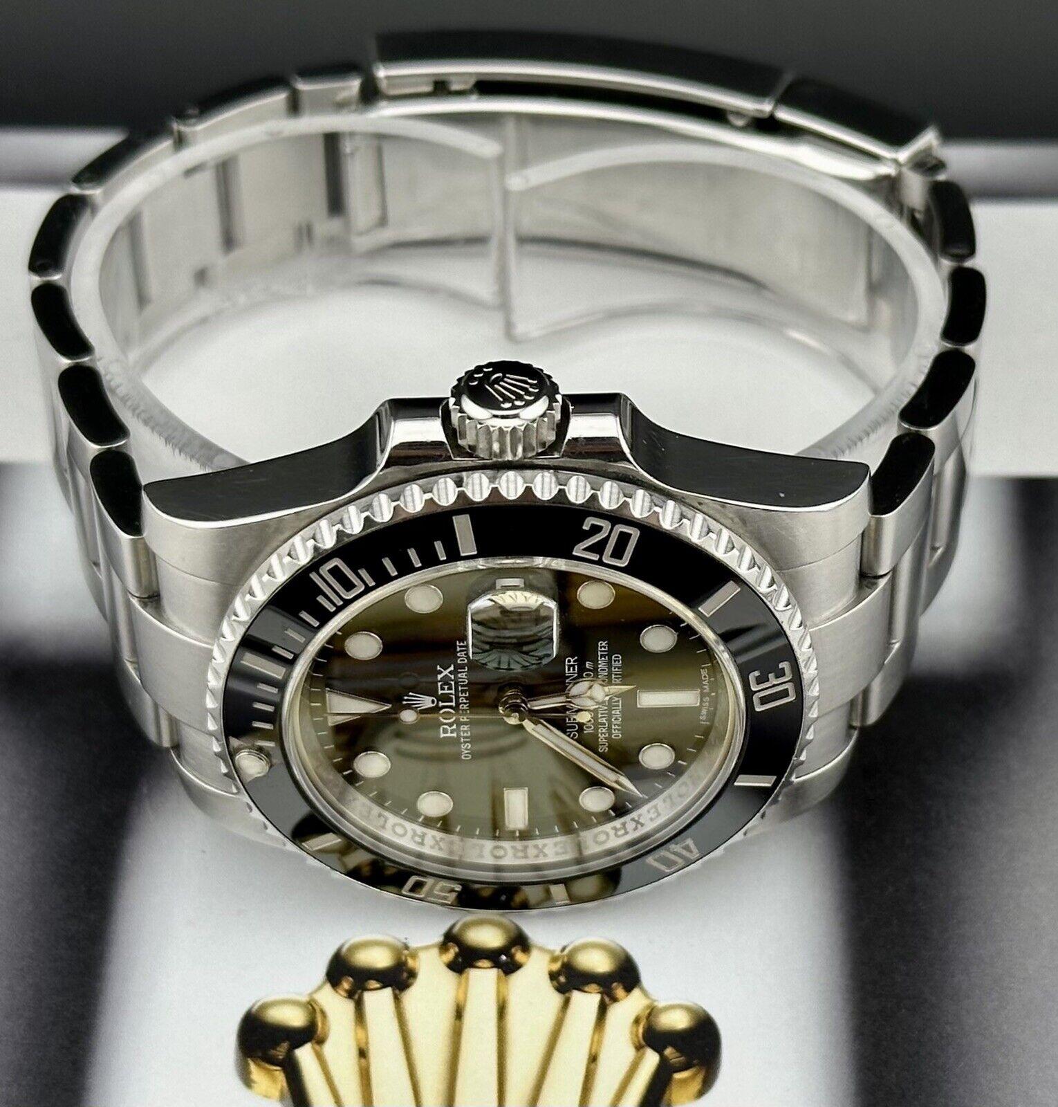 Reloj Rolex Submariner Date 40mm Acero Inoxidable Cerámico Esfera Negra Hombre 116610LN en venta 1