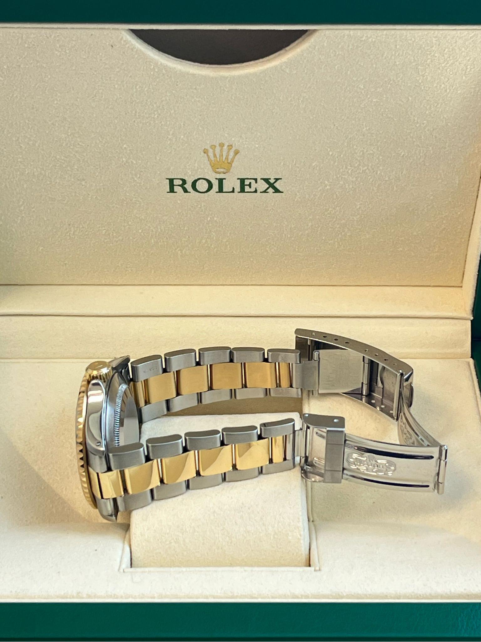 Rolex Submariner Date 40mm Oro/Acciaio Blu Serti Diamante Orologio da Uomo 16613 in vendita 13