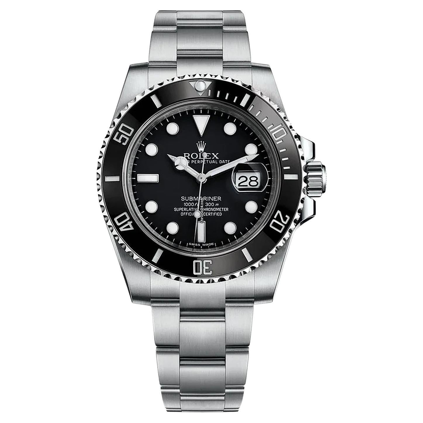Rolex Submariner Date Stainless Steel Black Ceramic Men's Watch 116610LN