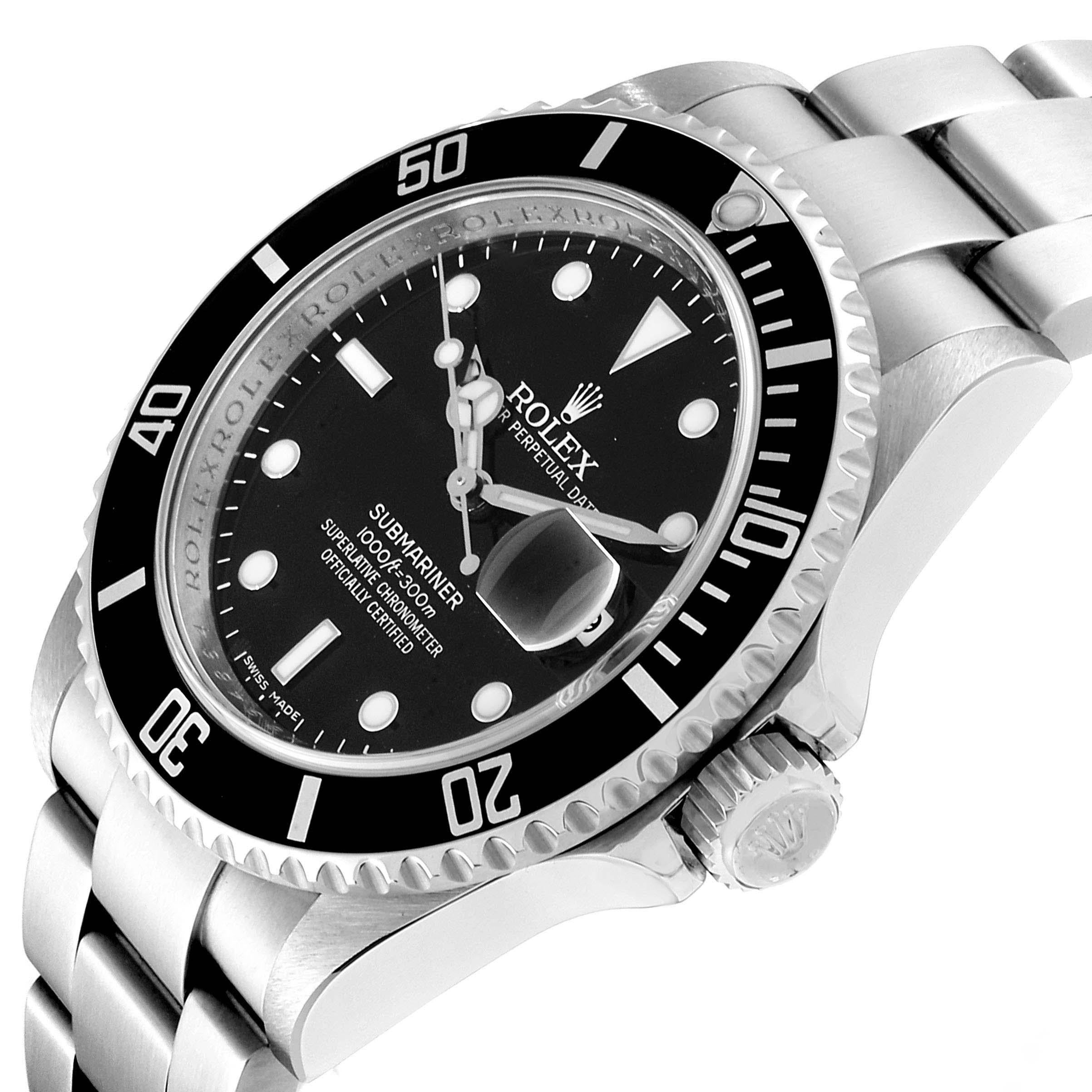 Rolex Submariner Date Stainless Steel Men's Watch 16610 Box Card 2