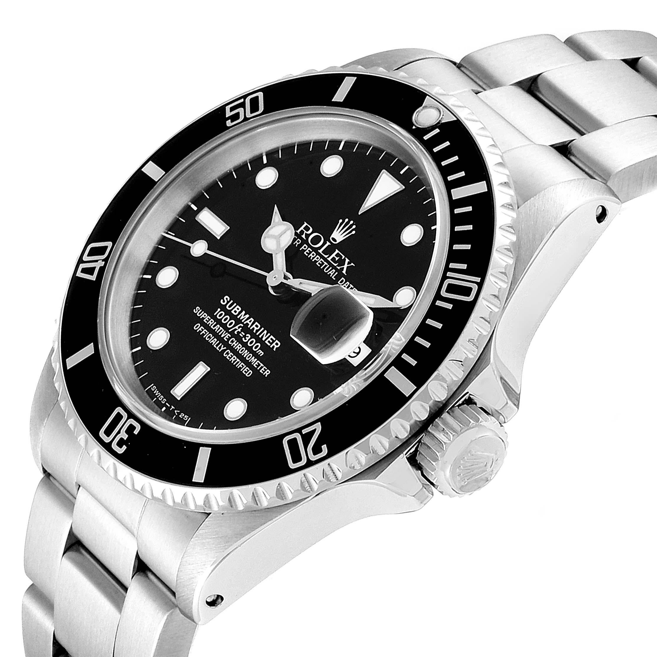Rolex Submariner Date Stainless Steel Men's Watch 16610 Box Papers 2