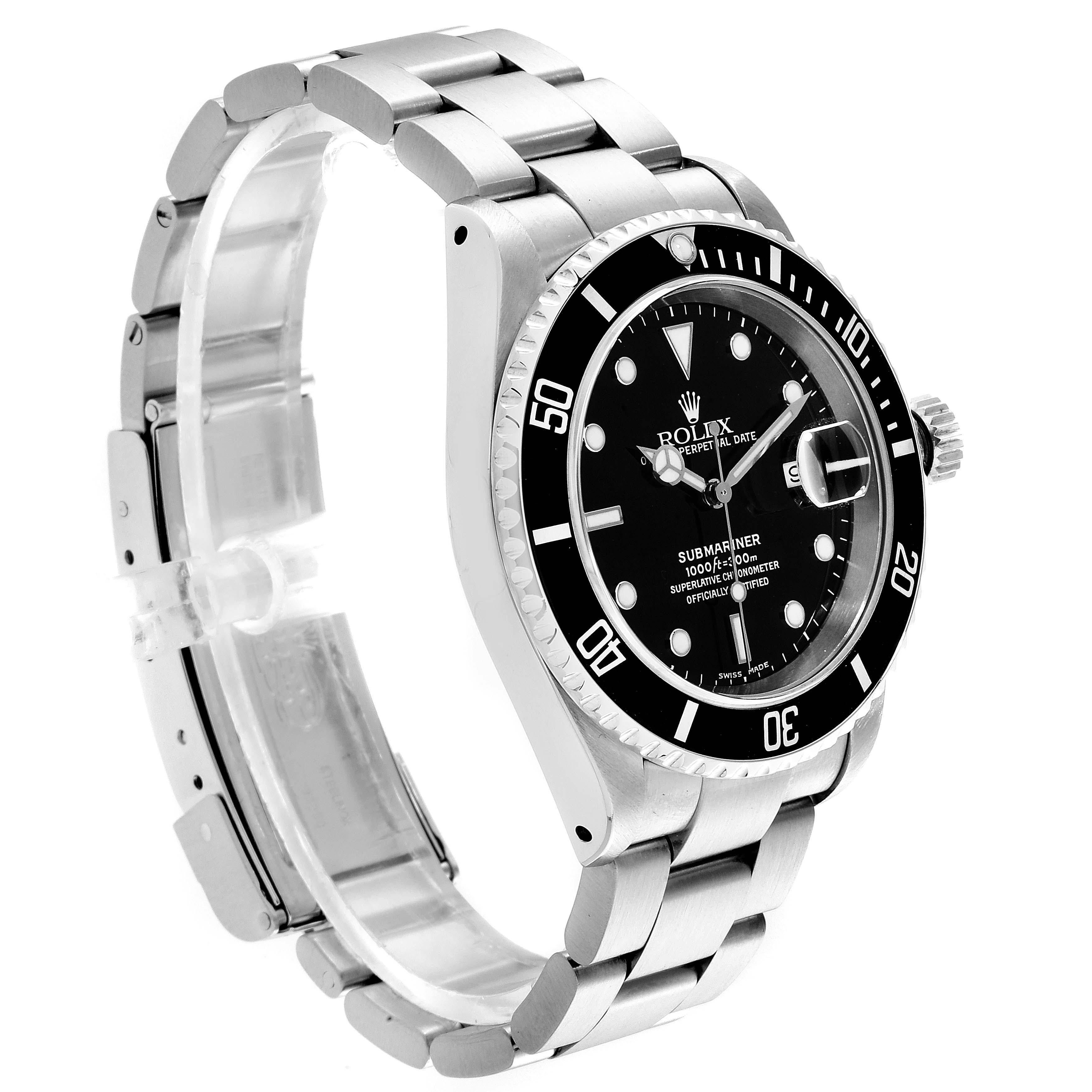 Men's Rolex Submariner Date Stainless Steel Men’s Watch 16610 For Sale