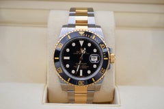 Rolex Submariner Date 40mm Two Tone Black Diamond Factory Dial Ref: 116613LN