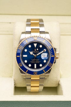 Rolex Submariner Date 40mm Two Tone Blue Ceramic Dial Oyster Ref: 116613LB