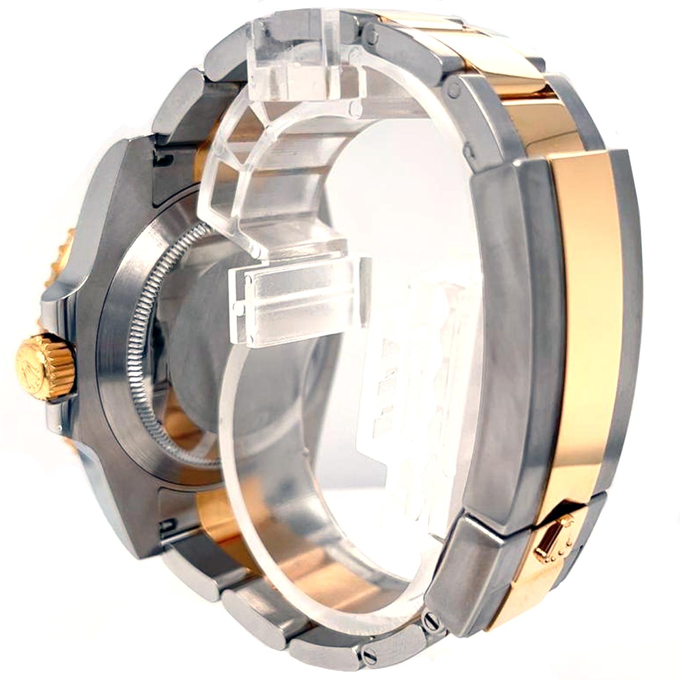 Rolex Montre Submariner Date bicolore en or et acier céramique noire avec cadran en plongeoir 116613LN en vente 1