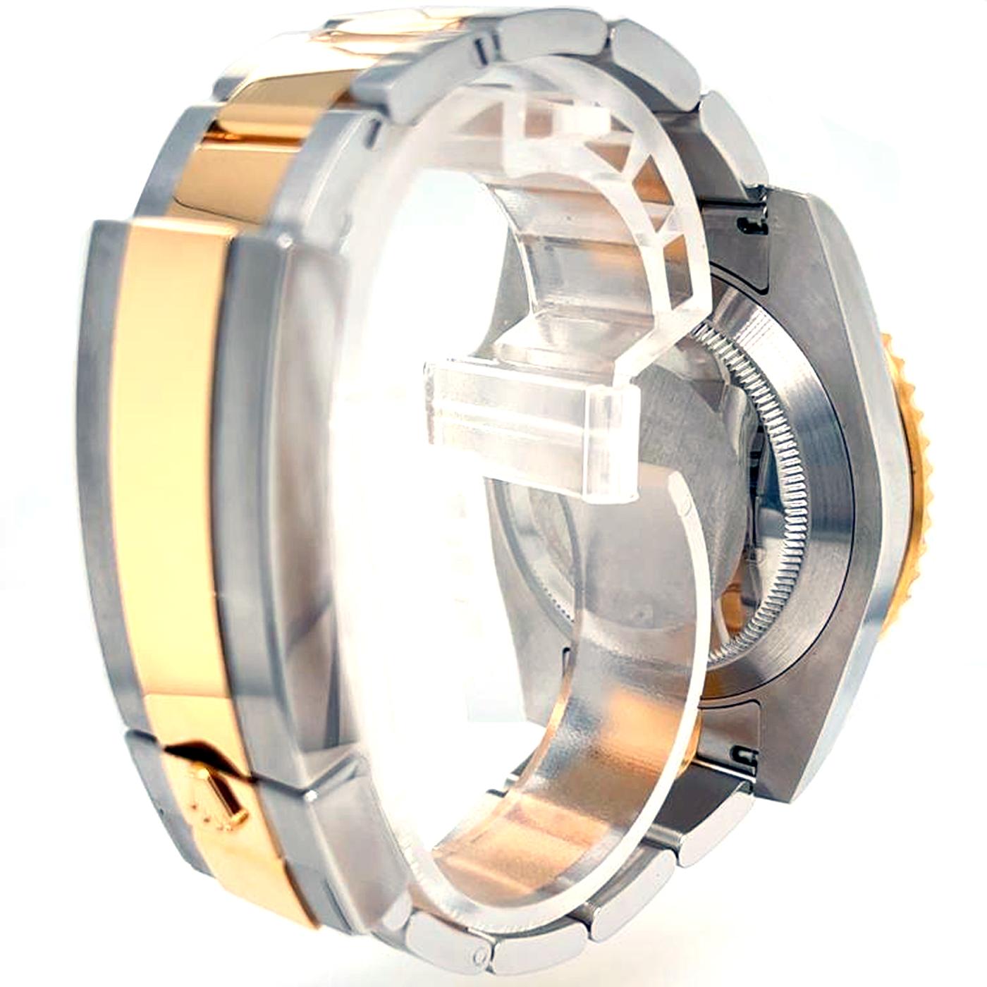 Rolex Montre Submariner Date bicolore en or et acier céramique noire avec cadran en plongeoir 116613LN en vente 2