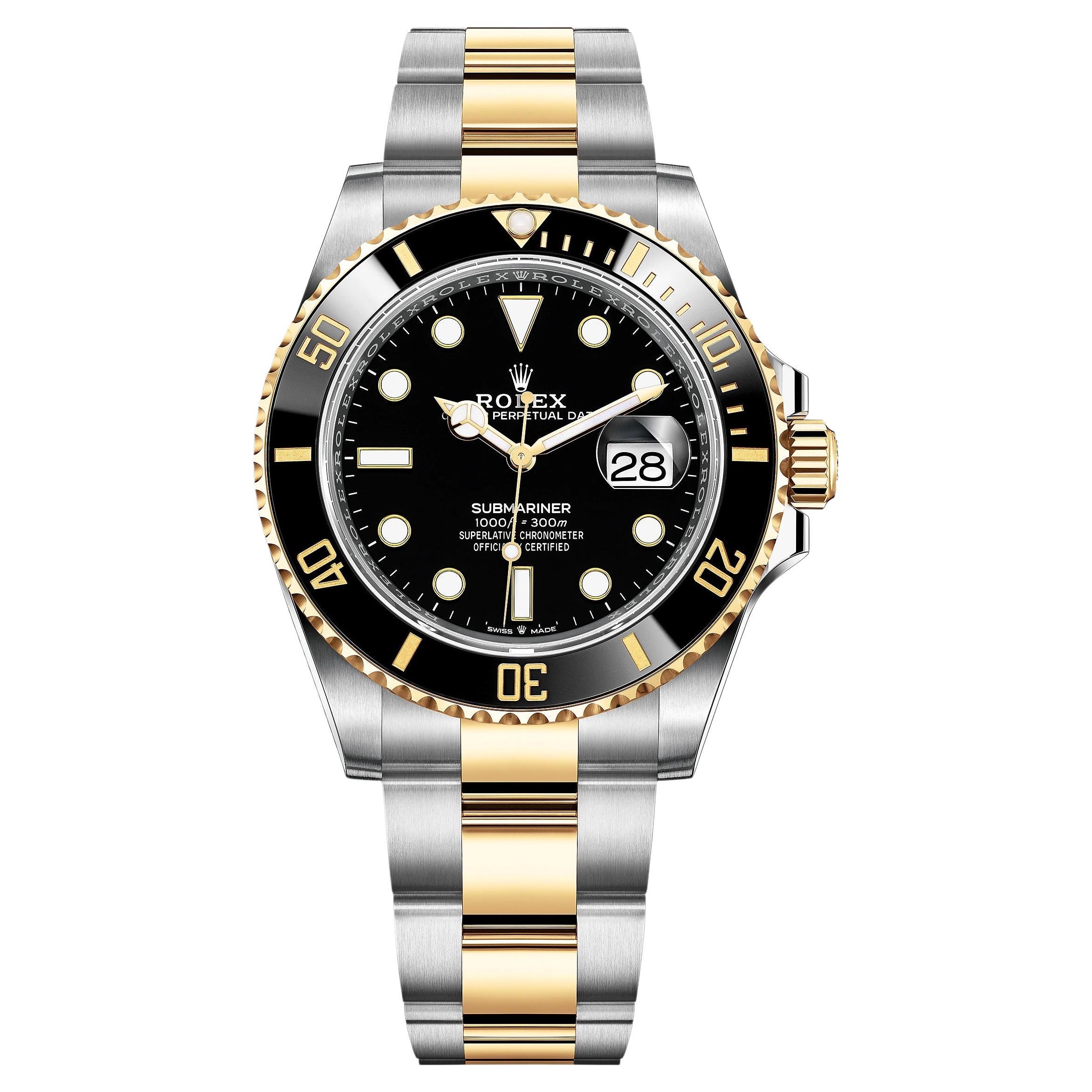 Rolex Submariner Date, 18k YG/SS, Black Dial, Ref# 126613LN, Unworn, Watch 2022 For Sale