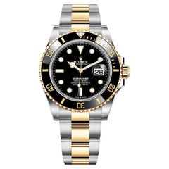 Montre Rolex Submariner Date, 18 carats YG/SS, cadran noir, réf. 126613LN, non portée, 2022