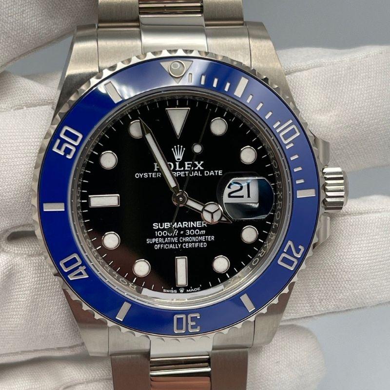 Rolex Submariner Date 41 White Gold Black Dial Blue Bezel 126619LB In Good Condition In New York, NY